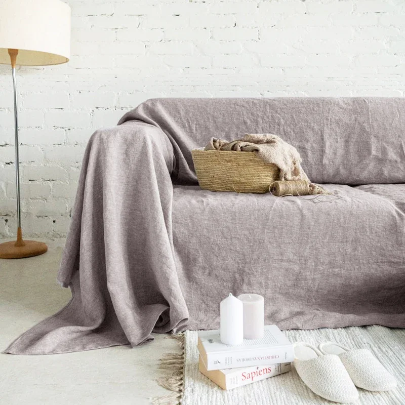 Capa de sofá 100% linho, capa de sofá de qualidade premium, capa macia para cadeira de sofá para sala de estar, quarto, loveseat, têxteis para casa - Image 6