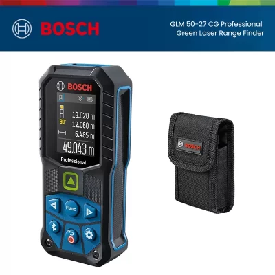 Bosch verde laser medida glm 50-27 cg 50m laser rangefinder ip65 bluetooth app controle remoto profissional medidor de distância régua