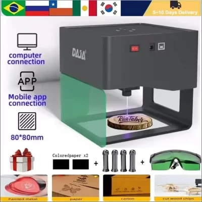 Daja gravador a laser cnc diy dj6 máquina de gravação a laser 3000mw rápido mini logotipo marca impressora cortador a laser carpintaria madeira plástico