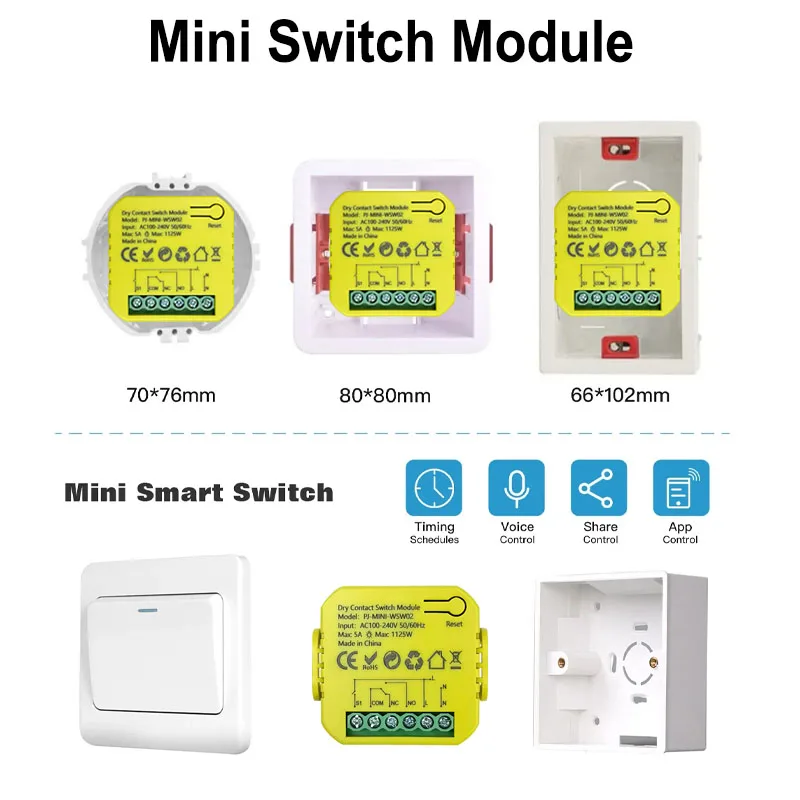 Contato seco wifi interruptor relé 5a tuya vida inteligente app controle remoto cronometragem dc 12/24v ac 100-240v suporta google casa alexa - Image 3