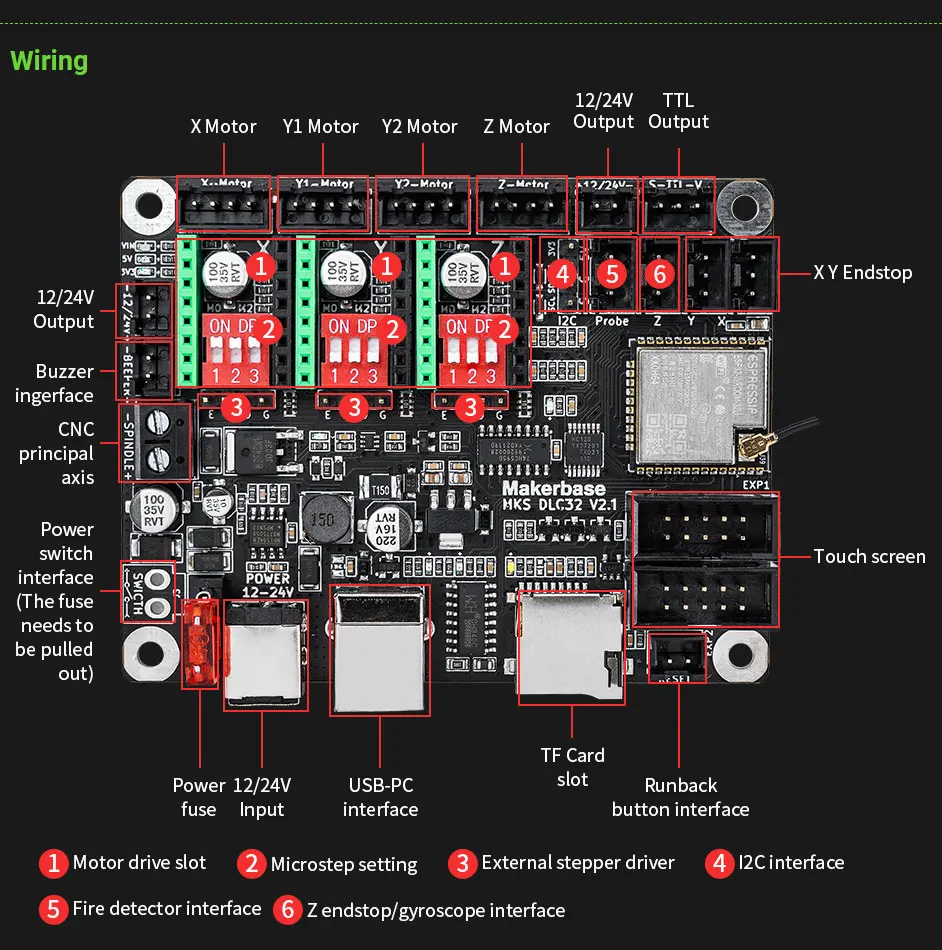 MKS DLC32 V2.0 Placa-Mãe, GRBL, 32Bits Controlador Offline, TS24-R, TS35-R Tela Sensível Ao Toque, Corte A Laser, Máquina Gravadora - Image 4