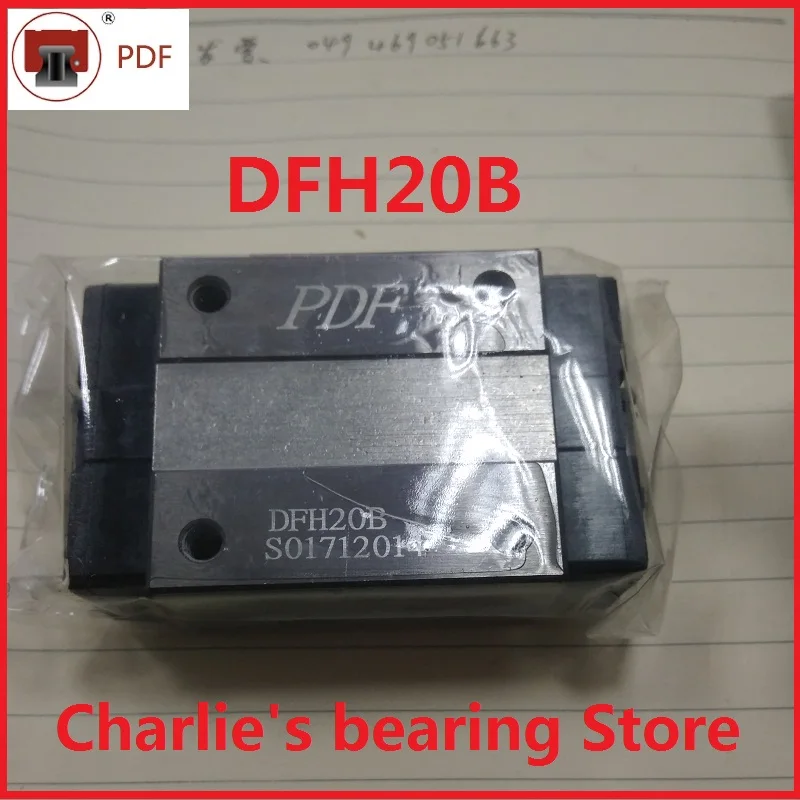 1 peça 100% novo original genuíno taiwan pdf marca bloco de guia linear dfh20b