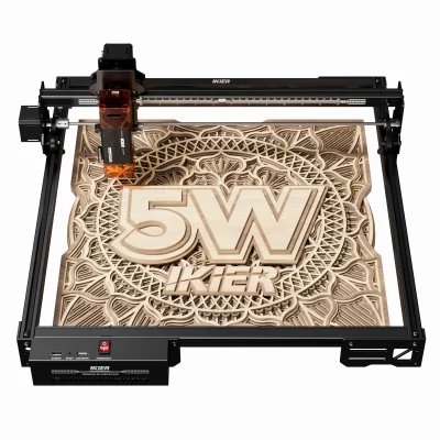 IKier X5 Pro: Potência a laser de mesa atualizada de 5 W para carpintaria DIY CNC Máquina de gravação com corte a laser ultrafino