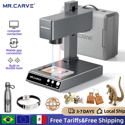 carve m4 máquina de marcação de fibra óptica dupla óptica de todos os materiais portátil máquina de gravação de metal de mesa