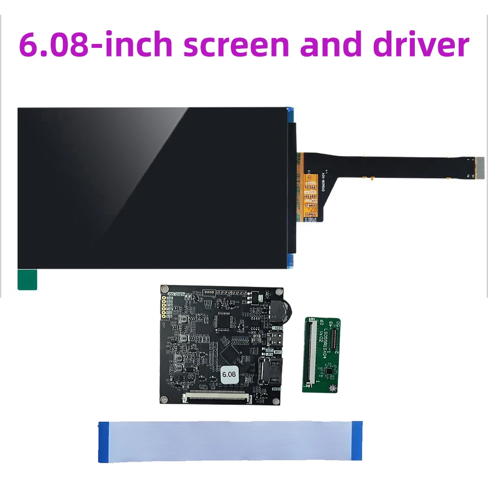 3D Printer Light Curing DXQ608-X04 Screen 6.08 inch Mono2K 2560*1620 Resolution HDMI to MIPI Driver Control Board