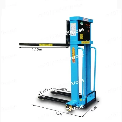 Empilhadeira de manuseio com propulsão manual, 1.6m, 500/1000kg, elevação elétrica doméstica, controle remoto, empilhadeira portátil, empilhador pequeno