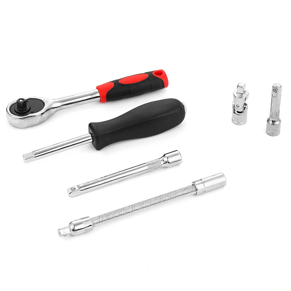 Meikela-Car Repair Tool Set, 1,4-Inch Socket Set, Chave de Torque Ratchet, Kit Ferramentas Combo, Auto Reparação, 46Pcs - Image 5