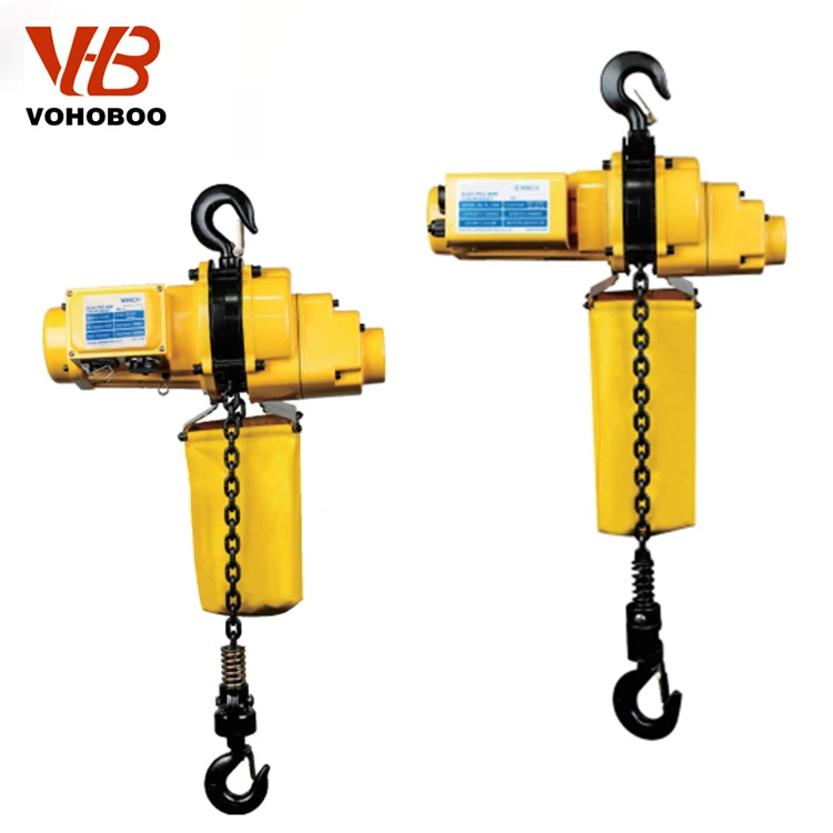 Fornecedores da China projetam mini talha elétrica monofásica de corrente de elevação de 1000kg 2000kg de VOHOBOO - Image 3