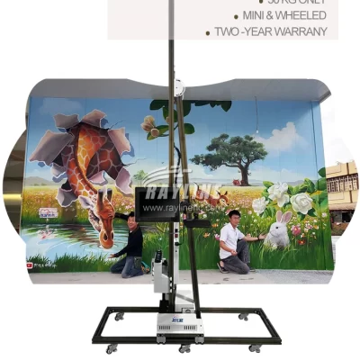 Impressora de parede 3d automática 4d vertical impressora de parede direto para máquina de pintura de parede impressoras jato de tinta dupla dx10/7 cabeça
