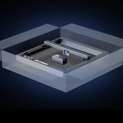 Máquina de corte a laser ACMER P2 33W 420mm * 400mm Máquina de corte para carpintaria 0,08 * 0,1mm Tamanho de ponto ultrafino