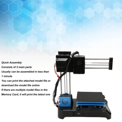 Mini impressora 3d silenciosa, alta precisão, tecnologia extrusora atualizada, volume de impressão 4x4x4 polegadas, impressora 3d pequena