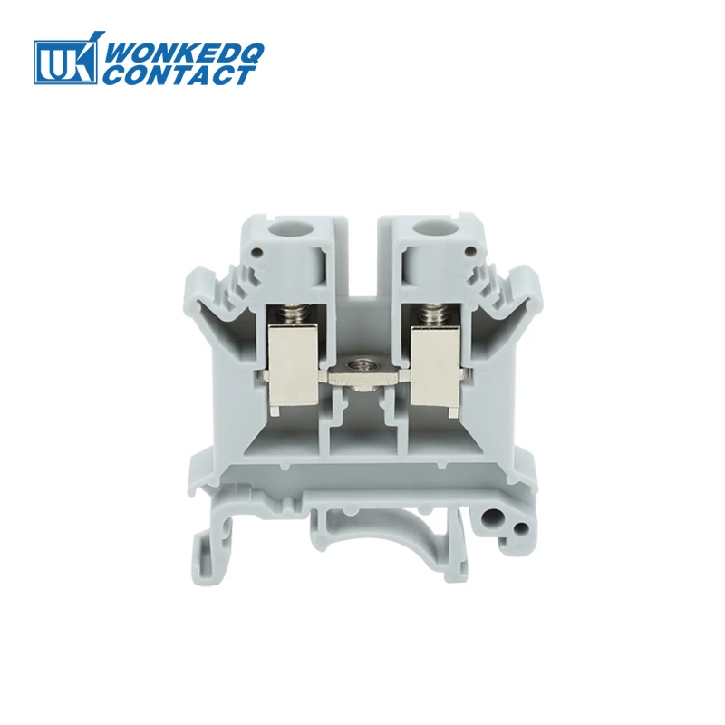 10Pcs UK 6N Screw Feed-through Wire Connector UK 6 mm² Universal Plug Multi-Color Electrical DIN Rail Terminal Block UK6N - Image 3