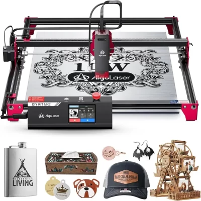 AlgoLASE 90W Mesa 40*43cm CNC LASE Cutter Gravador 3.5 "Touch Screen Phone & WiFi Metal Madeira CNC Laser Corte Máquina de Gravura