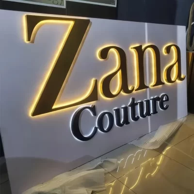 Fabricante de letras led personalizadas, placa de sinal iluminada com logotipo 3d, sinal led externo personalizado para barbearia, negócios