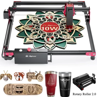 Algolaser-Cortador de gravador a laser, KIT DIY 5.5W e 10W, aplicativo WiFi, controle offline, máquina de corte gravura base para madeira, metal acrílico