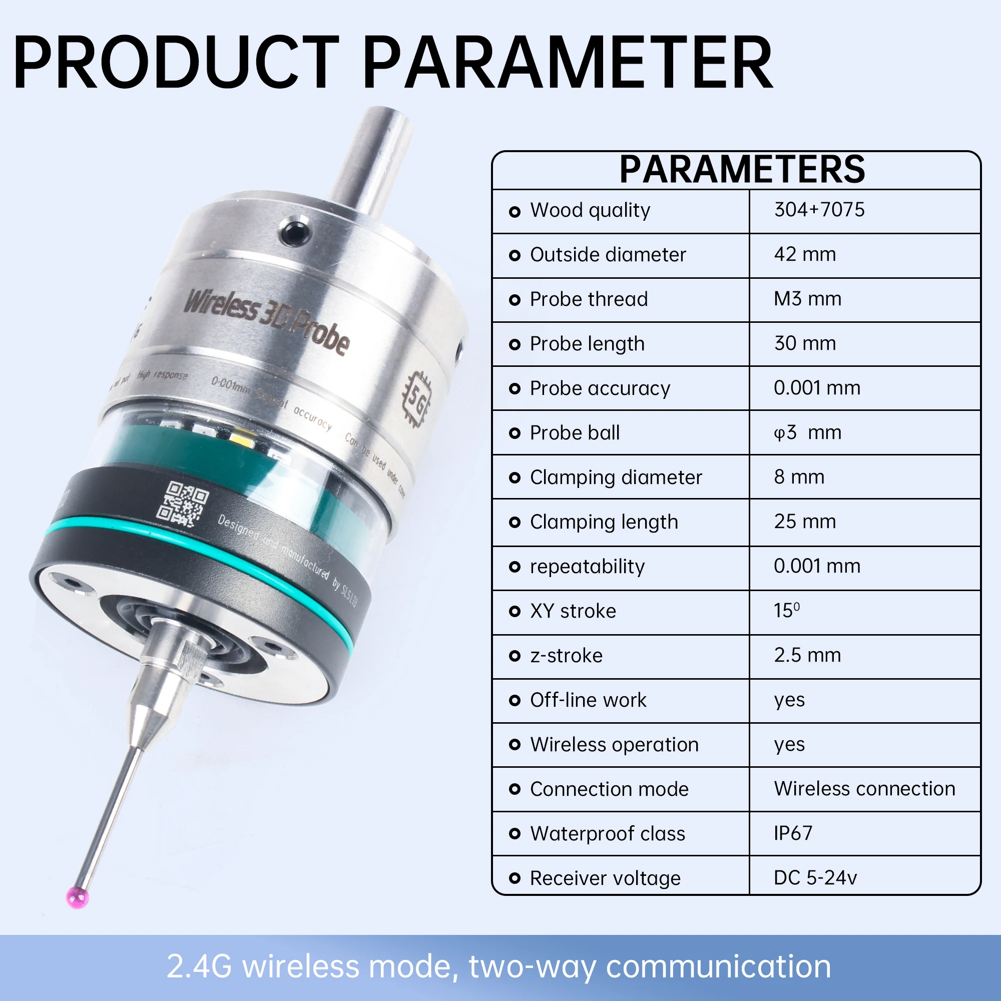 GP-800 ferramenta de sonda sem fio para centros de usinagem cnc 3d edge finder centralização haste substituição renishaw OMP40-2 marposs ciclmotion - Image 6