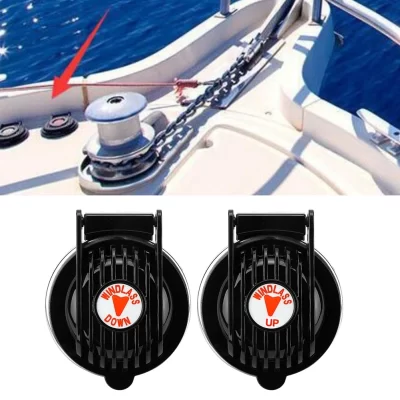 Interruptor universal marinho do pé molinete, para cima e para baixo barco navio âncora guincho interruptores, 1 par