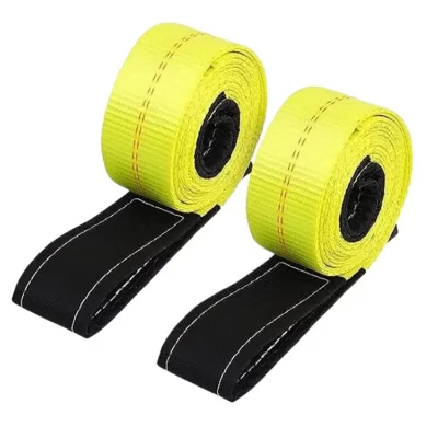 Correias de estilingue de elevação, correias de elevação resistentes, correia de recuperação de árvore de nylon, alça de guincho, pacote com 2