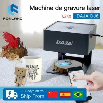 Fonland dj6 gravador a laser cnc diy máquina de gravação a laser 3000mw rápido mini logotipo marcação impressora alimentos cortador carpintaria plast