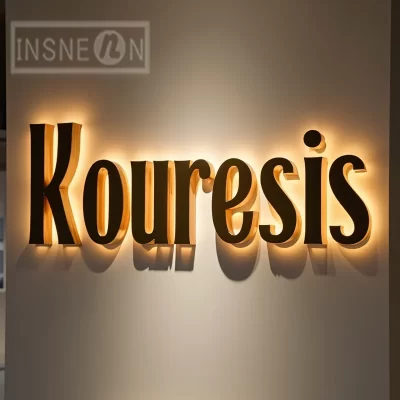 Sinal de letras retroiluminado LED de metal 3D personalizado para vitrine de negócios ao ar livre display de publicidade à prova d'água