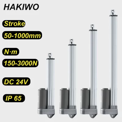 HAKIWO 24V IP65 À Prova D 'Água 3000N Atuador Linear 50mm 150mm 500mm 800mm 1000mm Curso Solar Tracker Motorização da Porta 150 mm/s
