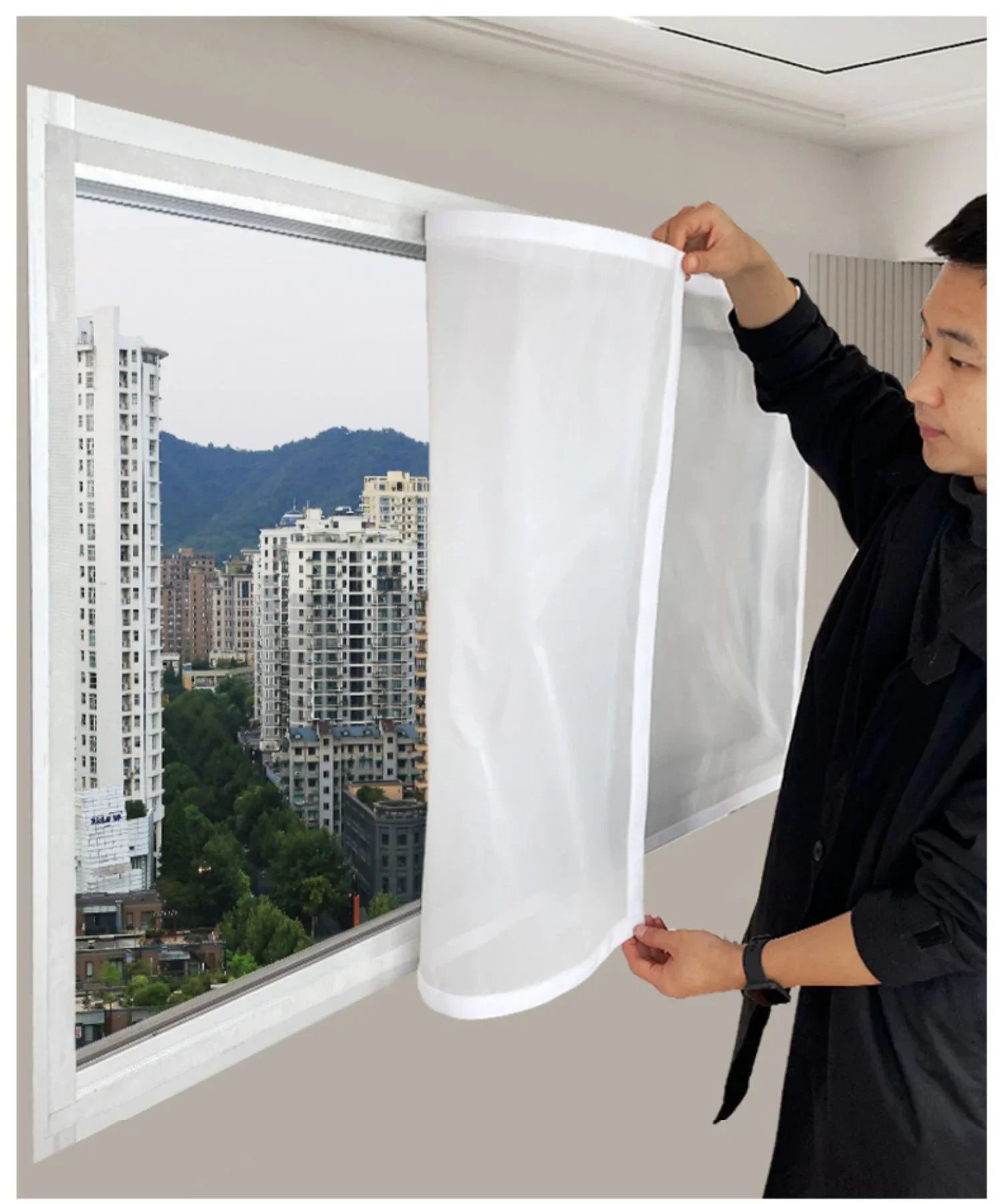Anti-mosquito window screen self adhesive window mosquito net summer insect proof door mosquitonet for windows Customizable size - Image 5