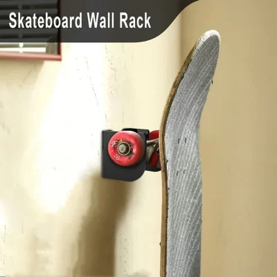 1 par de montagem na parede do skate acrílico suporte de parede rack de exibição interior flutuante skate suporte de armazenamento