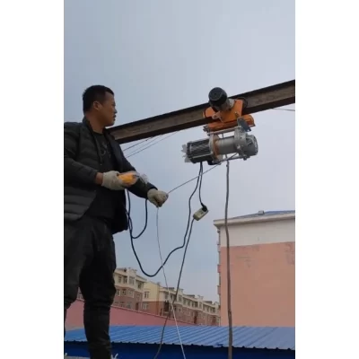 Guincho elétrico de alta qualidade, 220v, controle remoto, levantamento rápido, construção e decoração, guindaste, material de local, artefato