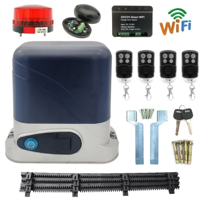 1300KG AC 110V 220V Automatic Sliding Gate Opener Kit Motor with 4M Nylon Racks WIFI Door Operator Engine Accessories Optional