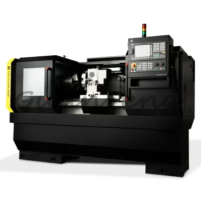 Torno CNC CTCNC40C Siemens 808D sistema de suporte elétrico de 6 posições com furo grande