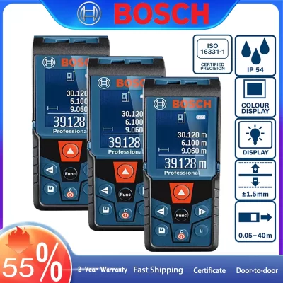 BOSCH GLM 400, Rangefinder laser, Medição de fita laser profissional, Instrumento de medição multiúso, Régua laser vermelha de alta precisão
