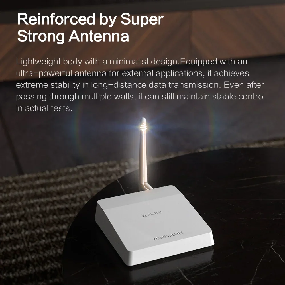 Zemismart m6 hub matéria zigbee gateway com antena funciona com tuya homekit google home smartthings app controle dispositivos zigbee - Image 4