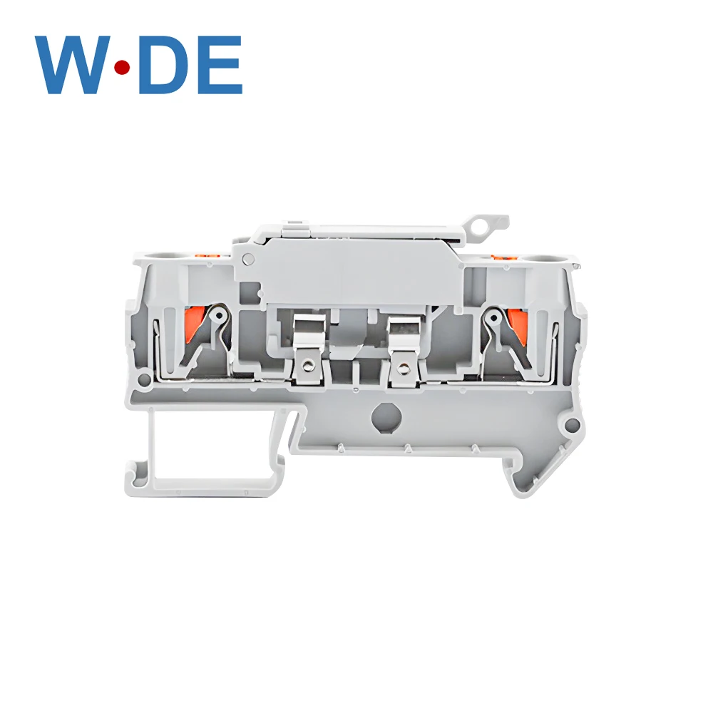 5Pcs Din Rail Terminal Blocks PT 4-HESI Gray Connector Push In Spring Fuse Terminal Block Connector Screwless Fuse Holder - Image 6