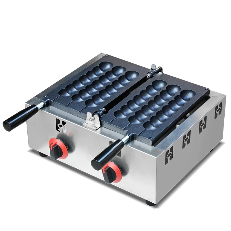 Modelo de gás comercial bolas takoyaki que faz a máquina com panela antiaderente 3 cordas waffleballs padeiro - Image 2