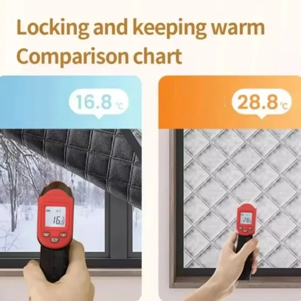 Zipper, Cold Resistant and Heat-insulating Sealed Windows, Warm Winter Curtains, Windproof, Screen Windows, Sun Shading - Image 4