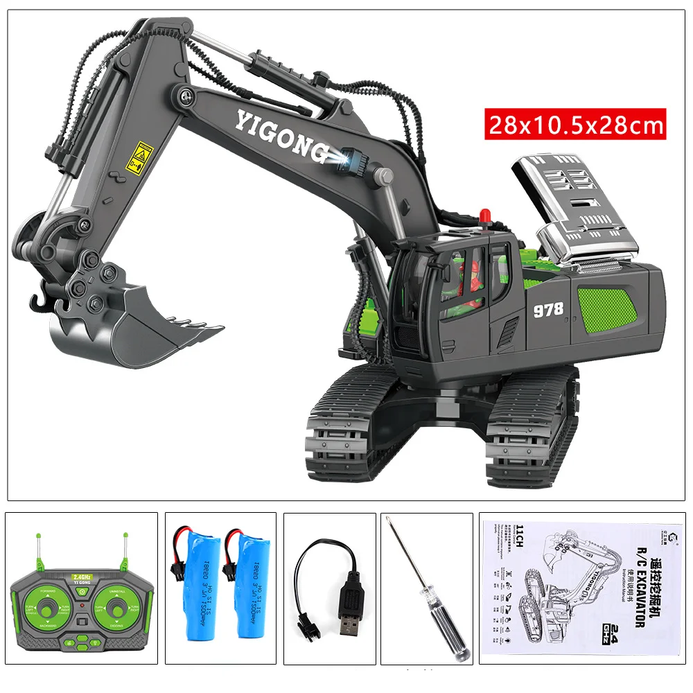 Remote Control Excavator Bulldozer Dump Truck Rc Car Toys Electric Engineering 2.4g High-Tech Vehicle Model Toys For Kids Gifts - Image 6