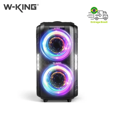 W-KING T9PRO Alto-falante Bluetooth portátil 120W RMS Mais alto/Massivo 120dB/12 Bases personalizados, V5.3 Big Party Boombox Alto-falante sem fio