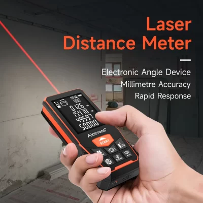 Aicevoos telêmetro laser digital 50m 70m 100m 120m medidor de distância a laser trena fita métrica laser roleta range finder