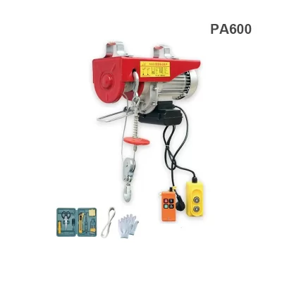 Guindaste elétrico de elevação de 600kg, guincho de cabo para barco, carro, garagem, elevador com controle remoto com fio, 1300w