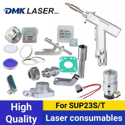 Cabeça de soldagem a laser dmk sup23s/t d18t2 janelas protetoras colimando feijões d16t5f60 foco d20t4.5f150 f200 anel de vedação refletor