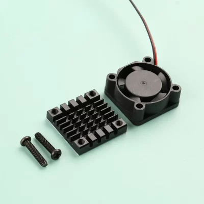 25x25mm 25*50mm Heatsink and 5V 12V Cooling Fan Combination Aluminum Radiator Small Cooler for PCB Raspberry Pi RPI