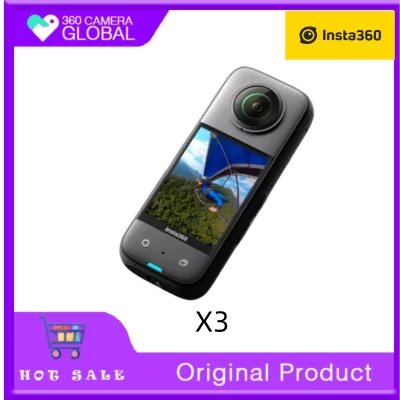Insta360-X3 Câmera de ação à prova d'água, sensores de 1 ", 2", 48MP, lente única 4K, 72MP, foto, 5.7K, vídeo HDR ativo