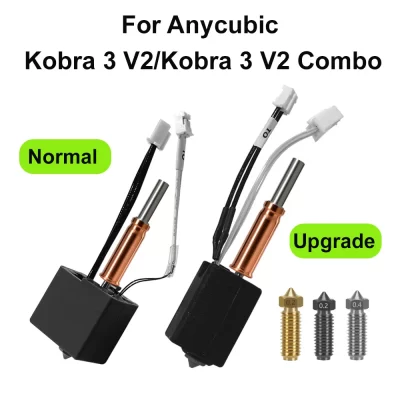 For Anycubic Kobra 3 V2 Upgrade Hotend Kobra 3 V2 Combo Nozzle 0.2 0.4 0.6 0.8 Hiqh Quality Kobra 3 V2 Print Head 3d Parts