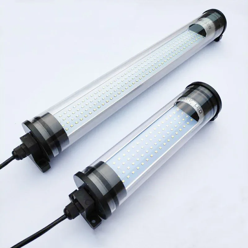 Lâmpada led de trabalho para máquina-ferramenta, lâmpada de iluminação de torno cnc tipo lâmpada fluorescente ip66 à prova d'água à prova de óleo 24v36vdc 220v