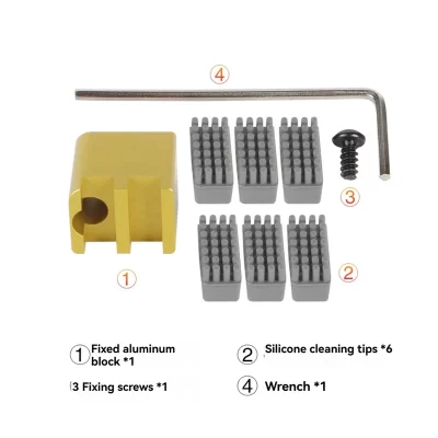 B03B-Nozzle Brush For Bambu Lab P1P P1S X1 X1C Nozzle Wiper Scrubber For Print Head Cleaning Mounted Printer Head Cleaner