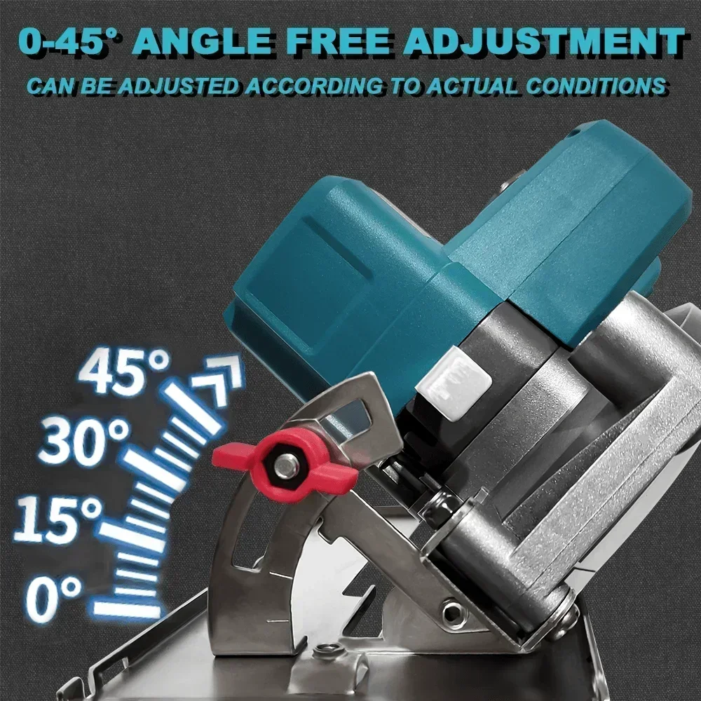 6 Polegada serra circular sem escova sem fio serra elétrica madeira metal cerâmica telhas máquina de corte ferramenta elétrica para makita 18v bateria - Image 4