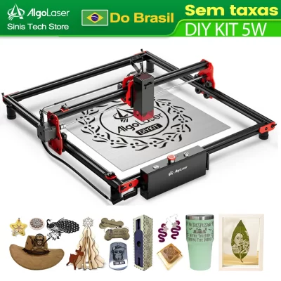 Kit diy 5w máquina de gravação a laser cnc altamente preciso cortador e gravador para etiqueta do cão couro metal madeira acrílico trabalho diy