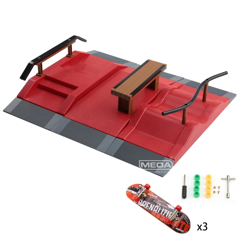 10 em 1 dedo skates diy skate parque rampa peças tecnologia deck cena local combinação conjunto para crianças brinquedos de casa interior - Image 2