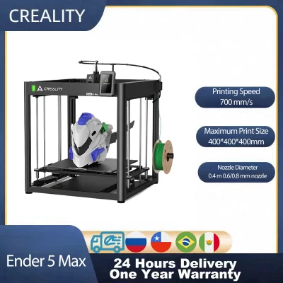 Creality ender 5 max impressora 3d com 700 mm/s impressão ultra rápida 400*400*400mm tamanho de impressão totalmente automático nivelamento de cama de 36 pontos