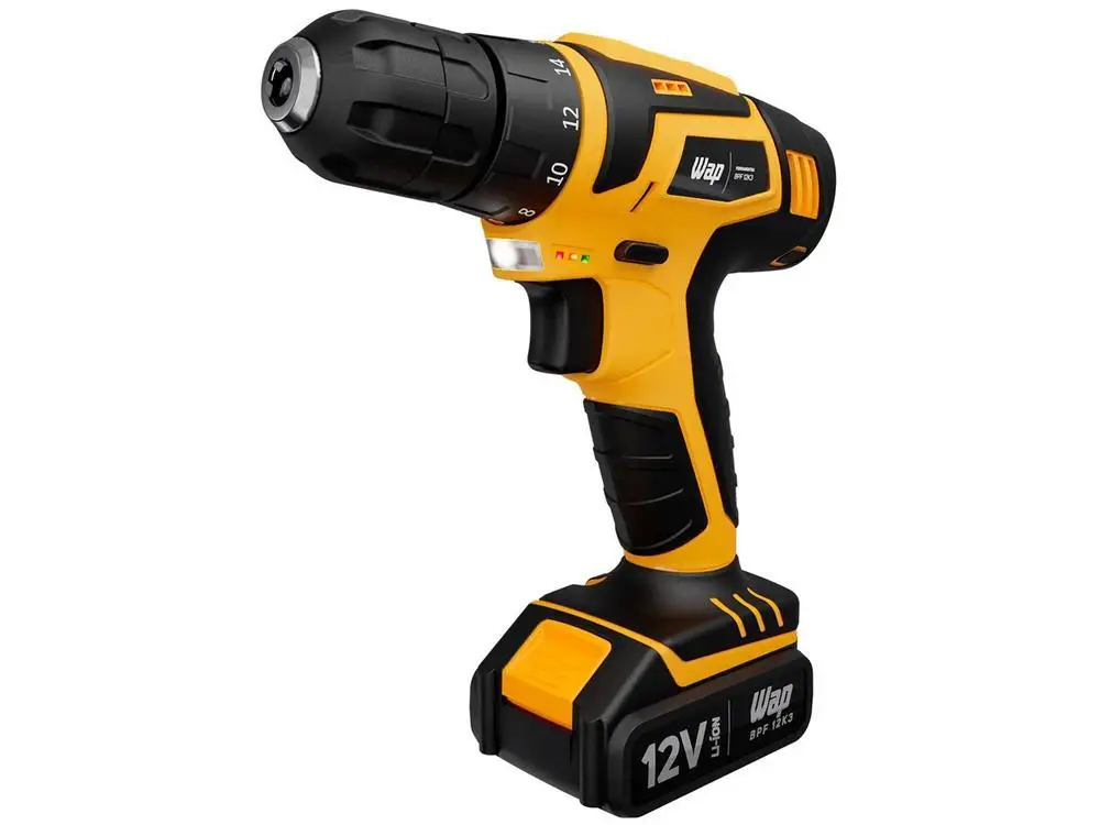 Furadeira e Parafusadeira Wap a Bateria 12V com Maleta 13 Peças BPF 12K3 - Image 4
